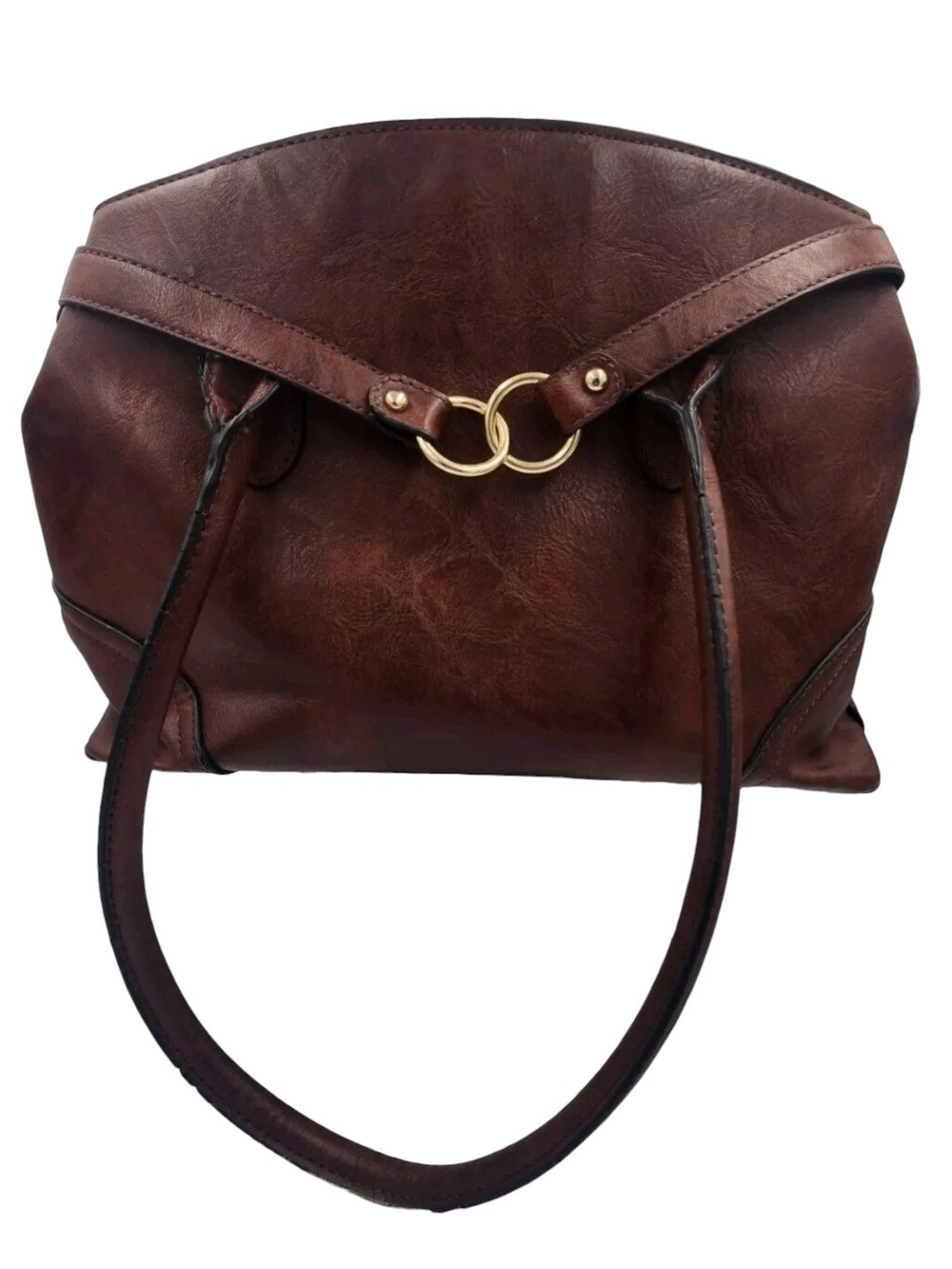 Bueno Brown Faux Leather Satchel Bag - Gently Used